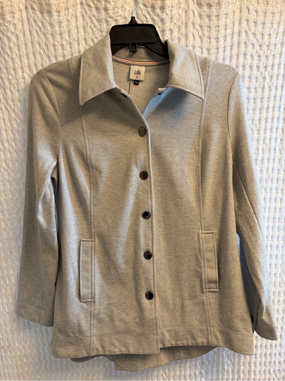 CAbi Light Gray Button-Front Women's Jacket